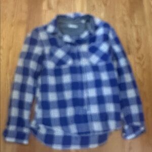 Arnold Zimberg Blue and White Button down Plaid  Shirt